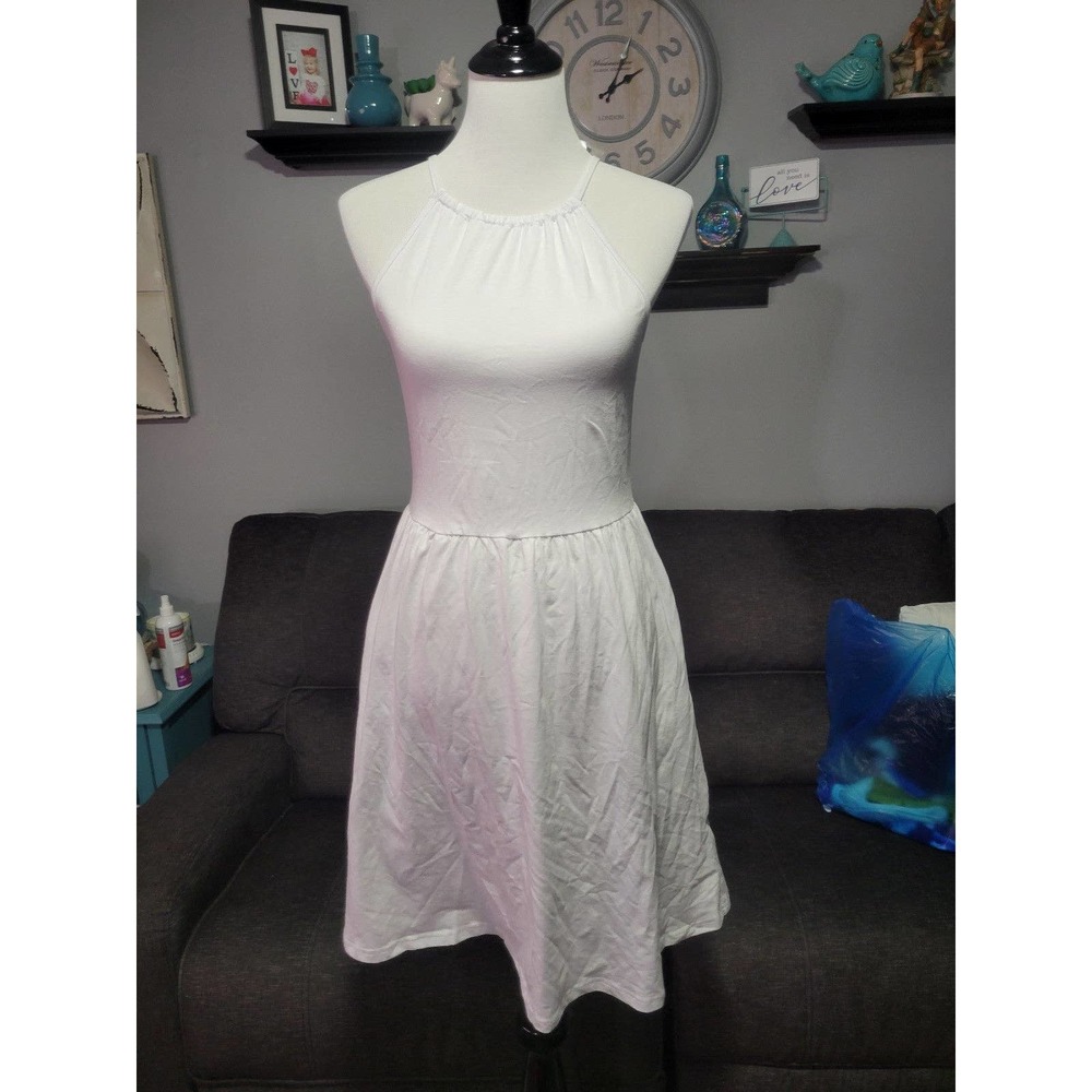White halter style Dress medium